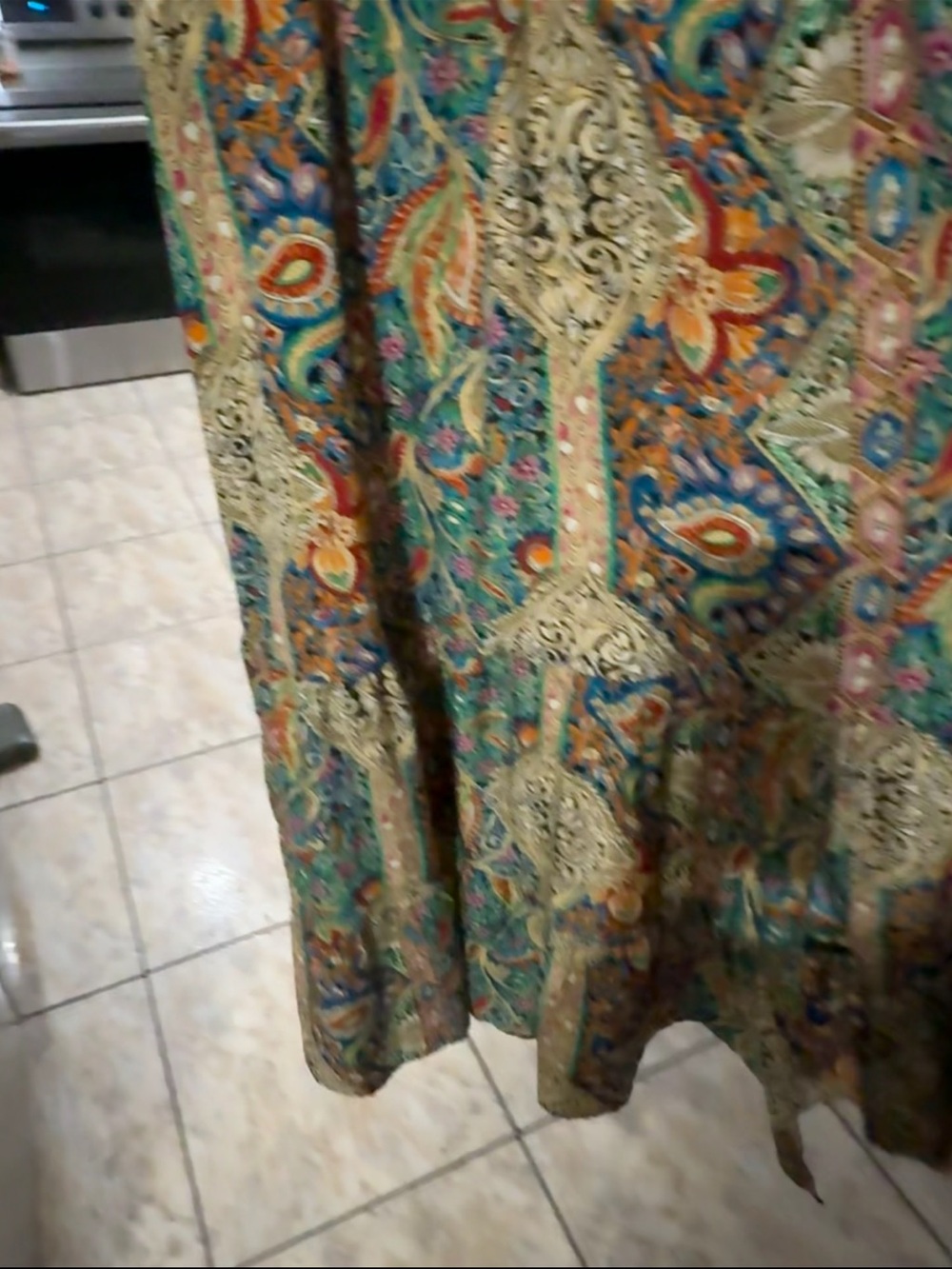 NWT Floral Paisley Maxi Dress in Multi-Color size 2X more like a XL 🌸BRB SL 5 - Picture 5 of 6